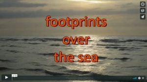 footprints over the sea